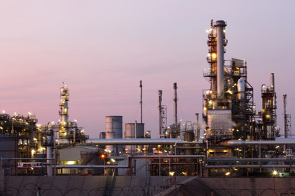 Refinery at dusk